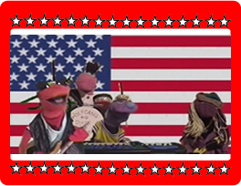 Wolfgang and Dirty, Jim, Socks sing a patriotic song about Theodore Roosevelt
